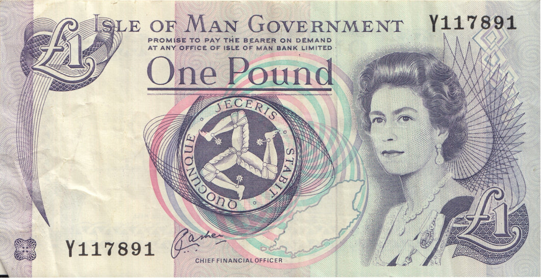 ISLE OF MAN ONE POUND BANKNOTE REF 1270 - World Banknotes - Cambridgeshire Coins