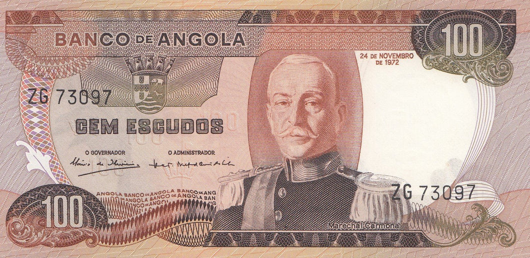 100 ESCUDOS BANKNOTE ANGOLA ( REF 450 )