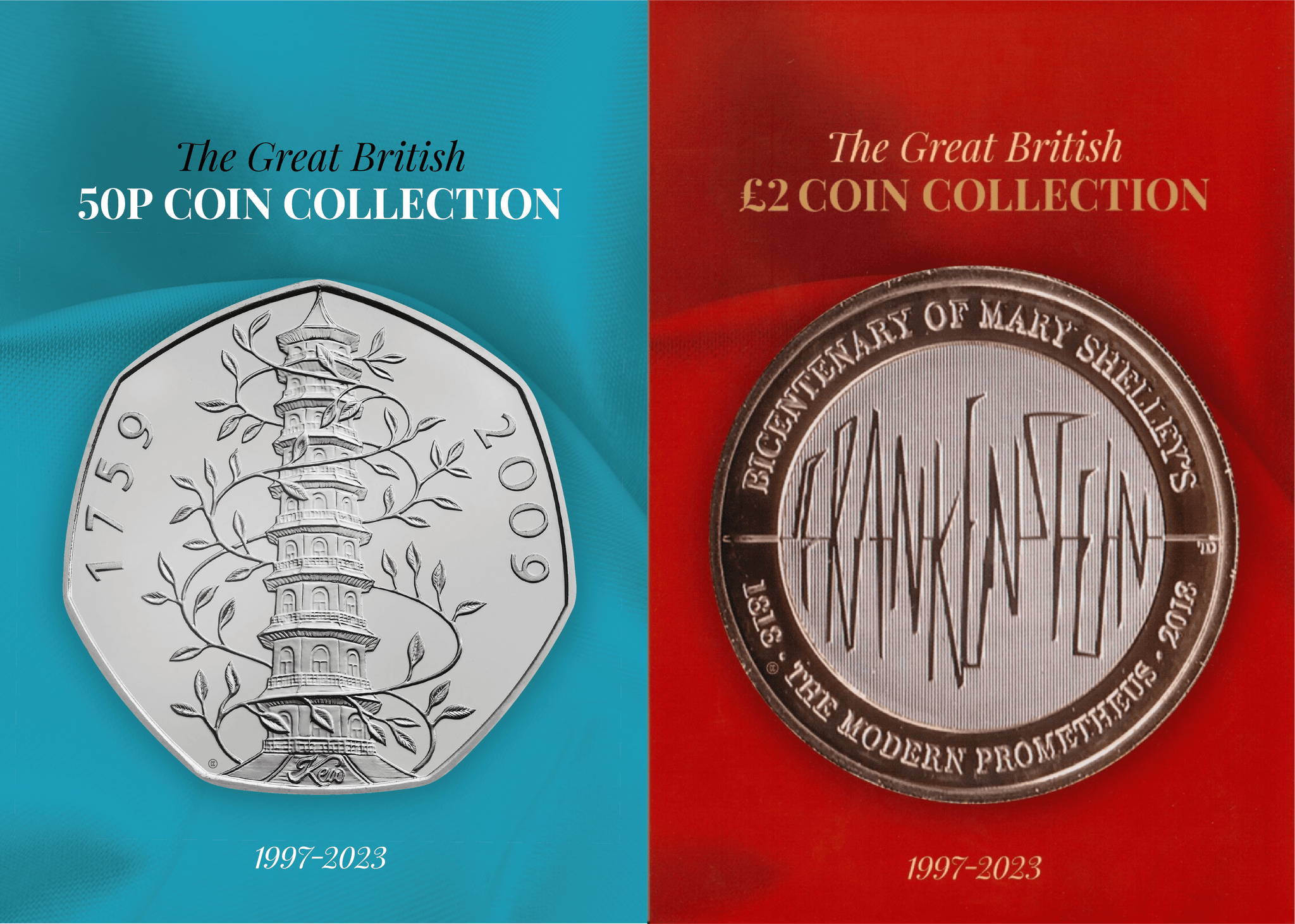 New 2023 UK 50P + £2 Coin Hunt Album Twin Savers Pack Coin Album