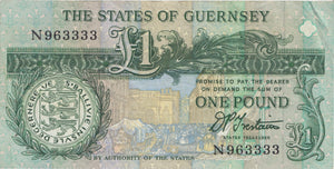 ONE POUND BANK OF GUERNSEY REF 1338 - World Banknotes - Cambridgeshire Coins
