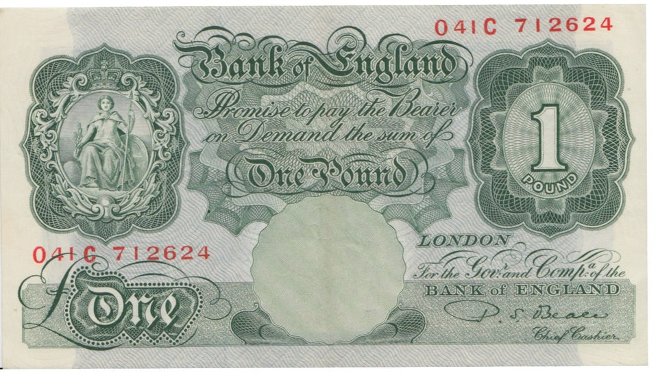 ONE POUND BANKNOTE BEALE REF £1-2 - £1 BANKNOTE - Cambridgeshire Coins