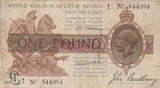 ONE POUND BANKNOTE BRADBURY REF £1-102 - £1 BANKNOTE - Cambridgeshire Coins
