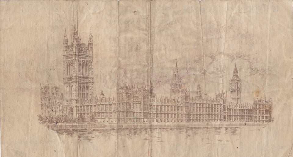 ONE POUND BANKNOTE BRADBURY REF £1-103 - £1 BANKNOTE - Cambridgeshire Coins