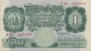 ONE POUND BANKNOTE CATTERNS REF £1-36 - £1 BANKNOTE - Cambridgeshire Coins