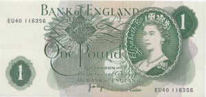 ONE POUND BANKNOTE PAGE REF £1-41 - £1 BANKNOTE - Cambridgeshire Coins