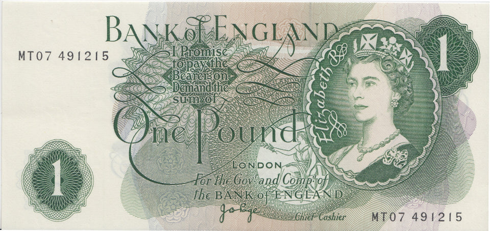 ONE POUND BANKNOTE PAGE REF £1-42 - £1 BANKNOTE - Cambridgeshire Coins