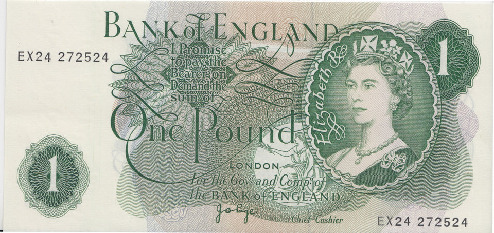 ONE POUND BANKNOTE PAGE REF £1-43 - £1 BANKNOTE - Cambridgeshire Coins