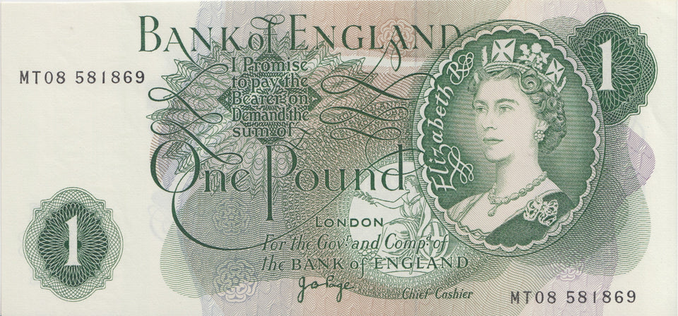 ONE POUND BANKNOTE PAGE REF £1-49 - £1 BANKNOTE - Cambridgeshire Coins