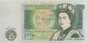 ONE POUND BANKNOTE PAGE REF £1-96 - £1 BANKNOTE - Cambridgeshire Coins