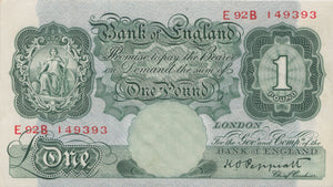 ONE POUND BANKNOTE PEPPIATT REF £1-54 - £1 BANKNOTE - Cambridgeshire Coins