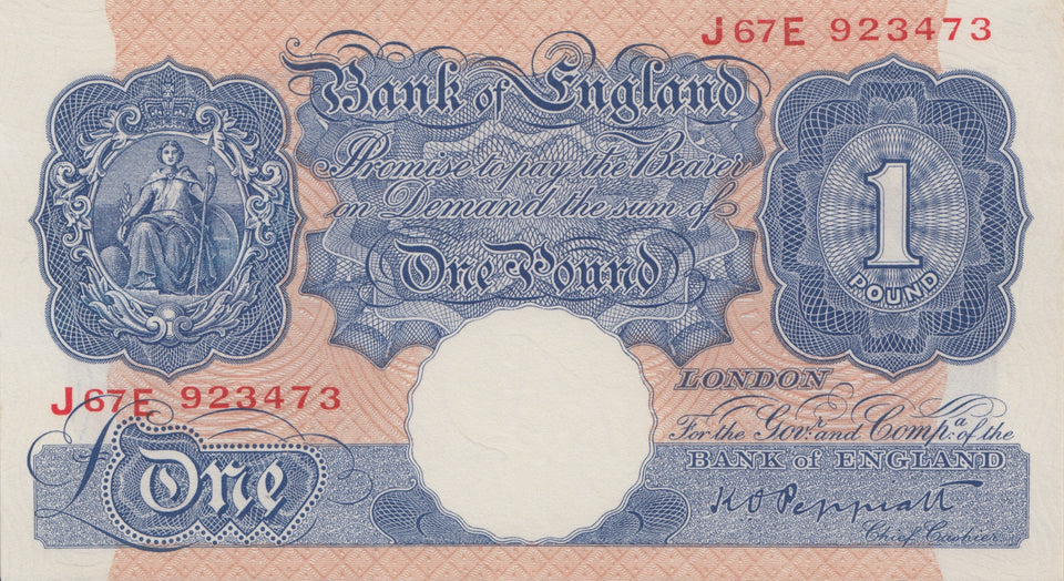 ONE POUND BANKNOTE PEPPIATT REF £1-61 - £1 BANKNOTE - Cambridgeshire Coins