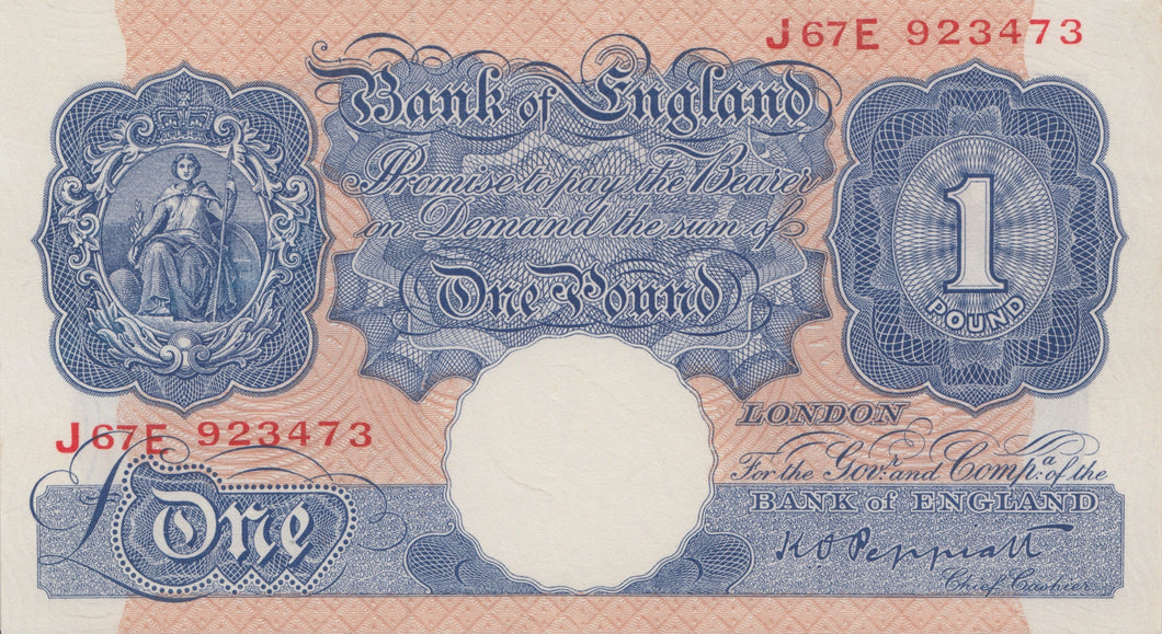 ONE POUND BANKNOTE PEPPIATT REF £1-61 - £1 BANKNOTE - Cambridgeshire Coins