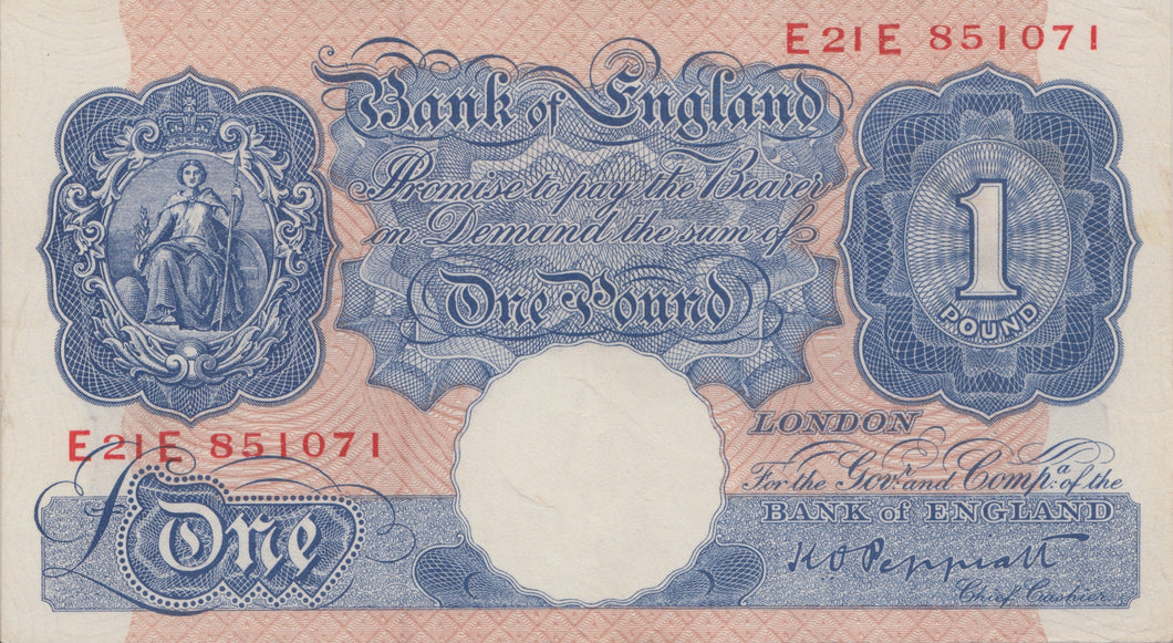 ONE POUND BANKNOTE PEPPIATT REF £1-63 - £1 BANKNOTE - Cambridgeshire Coins