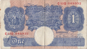 ONE POUND BANKNOTE PEPPIATT REF £1-93 - £1 BANKNOTE - Cambridgeshire Coins