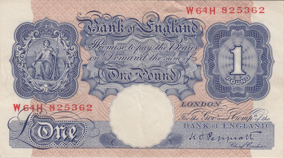 ONE POUND BANKNOTE PEPPIATT REF REF £1-109 - £1 BANKNOTE - Cambridgeshire Coins