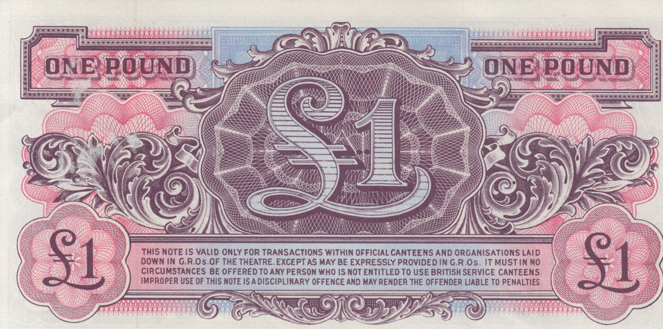 ONE POUND BRITISH ARMED FORCES ENGLISH BANKNOTE REF 180 - WORLD BANKNOTES - Cambridgeshire Coins