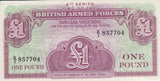 ONE POUND BRITISH FORCES BANKNOTE GREAT BRITAIN REF 734 - World Banknotes - Cambridgeshire Coins