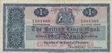 ONE POUND BRITISH LINEN BANK BANKNOTE REF SCOT-14 - SCOTTISH BANKNOTES - Cambridgeshire Coins