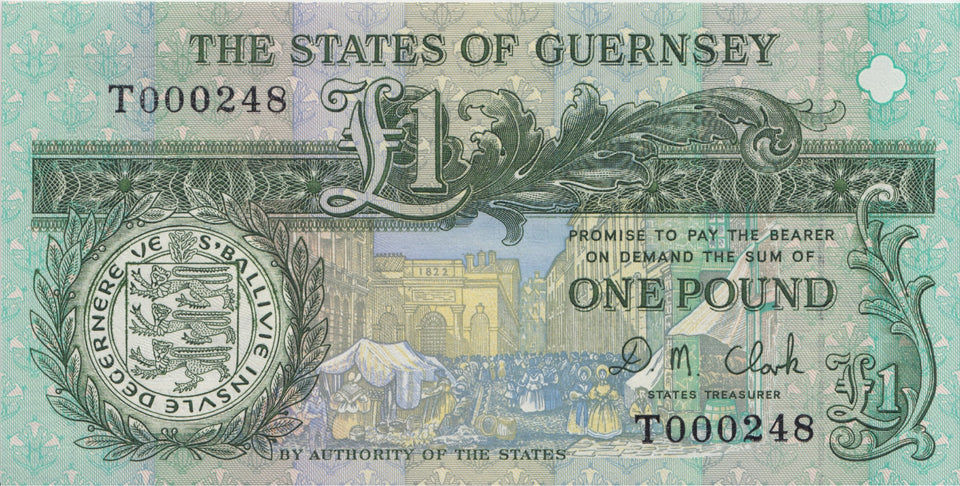 ONE POUND GUERNSEY BANKNOTE REF 1493 - £1 BANKNOTE - Cambridgeshire Coins