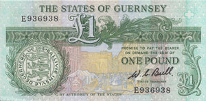 ONE POUND GUERNSEY BANKNOTE REF 1497 - £1 BANKNOTE - Cambridgeshire Coins