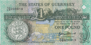 ONE POUND GUERNSEY BANKNOTE REF 1498 - £1 BANKNOTE - Cambridgeshire Coins