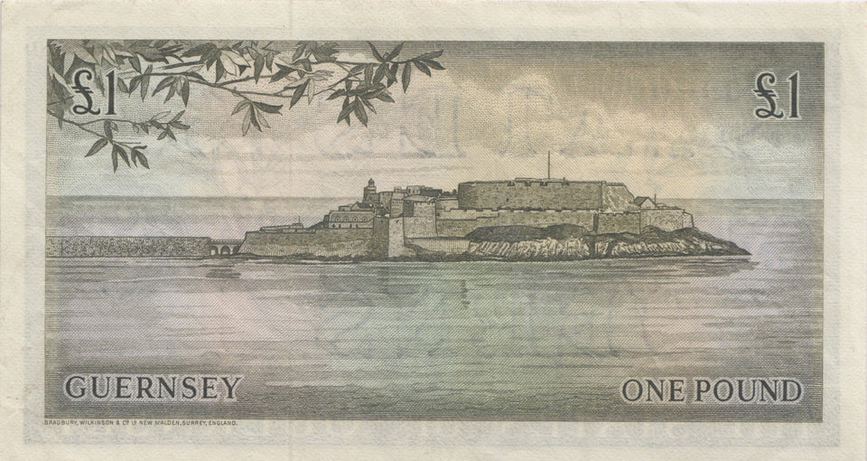 ONE POUND GUERNSEY BANKNOTE REF 166 - £1 BANKNOTE - Cambridgeshire Coins