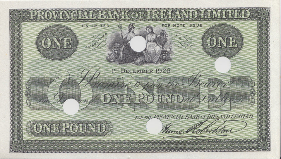 ONE POUND IRELAND BANKNOTE REF IRE-14 - Irish Banknotes - Cambridgeshire Coins