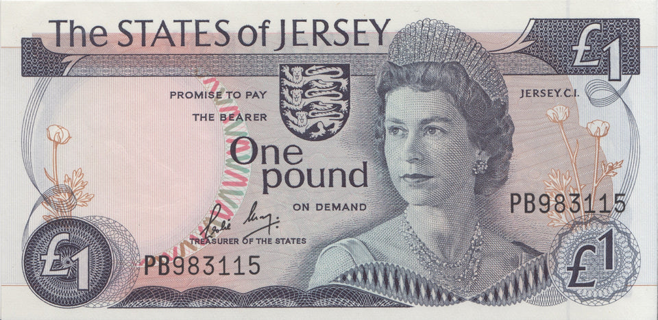 ONE POUND JERSEY BANKNOTE REF 1495 - £1 BANKNOTE - Cambridgeshire Coins