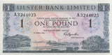ONE POUND NORTHERN IRELAND BANKNOTE REF IRE-15 - Irish Banknotes - Cambridgeshire Coins