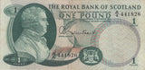 ONE POUND SCOTTISH BANKNOTE REF SCOT-15 - SCOTTISH BANKNOTES - Cambridgeshire Coins