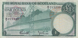 ONE POUND SCOTTISH BANKNOTE REF SCOT-18 - SCOTTISH BANKNOTES - Cambridgeshire Coins