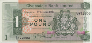 ONE POUND SCOTTISH BANKNOTE REF SCOT-38 - SCOTTISH BANKNOTES - Cambridgeshire Coins