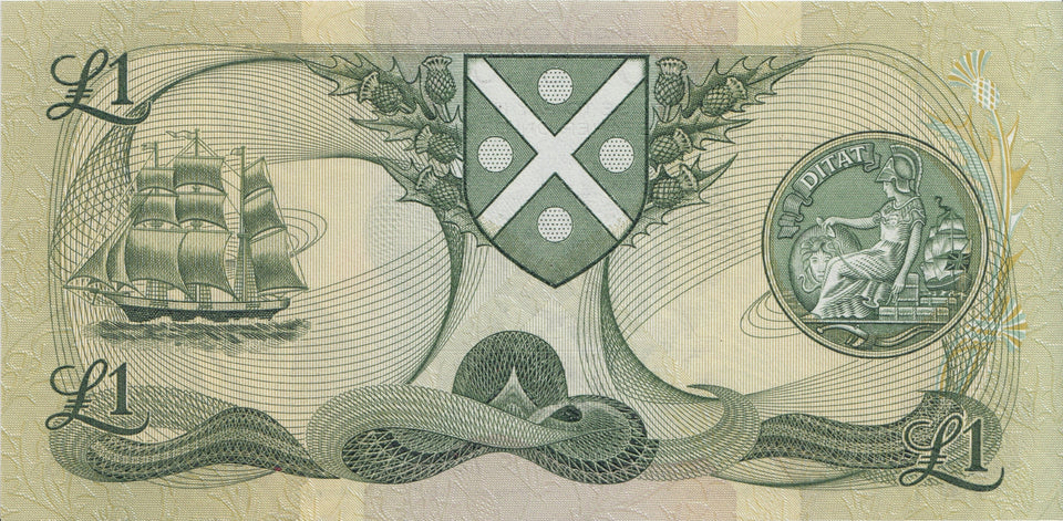 ONE POUND SCOTTISH BANKNOTE REF SCOT-39 - SCOTTISH BANKNOTES - Cambridgeshire Coins