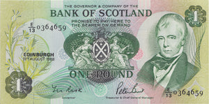 ONE POUND SCOTTISH BANKNOTE REF SCOT-39 - SCOTTISH BANKNOTES - Cambridgeshire Coins