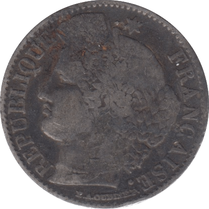 1850 50 CENTIMES FRANCE SILVER - WORLD COINS - Cambridgeshire Coins