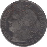 1850 50 CENTIMES FRANCE SILVER - WORLD COINS - Cambridgeshire Coins