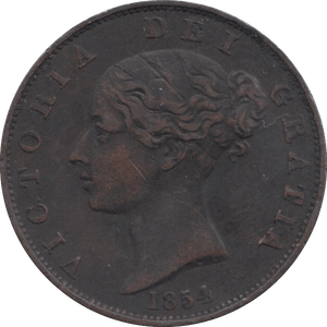 1854 HALFPENNY ( VF ) 1 - Halfpenny - Cambridgeshire Coins