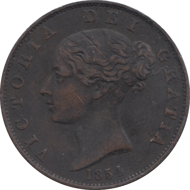 1854 HALFPENNY ( VF ) 1 - Halfpenny - Cambridgeshire Coins
