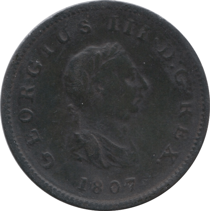 1807 HALFPENNY ( FINE ) 1