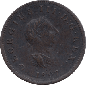 1807 HALFPENNY ( FINE )
