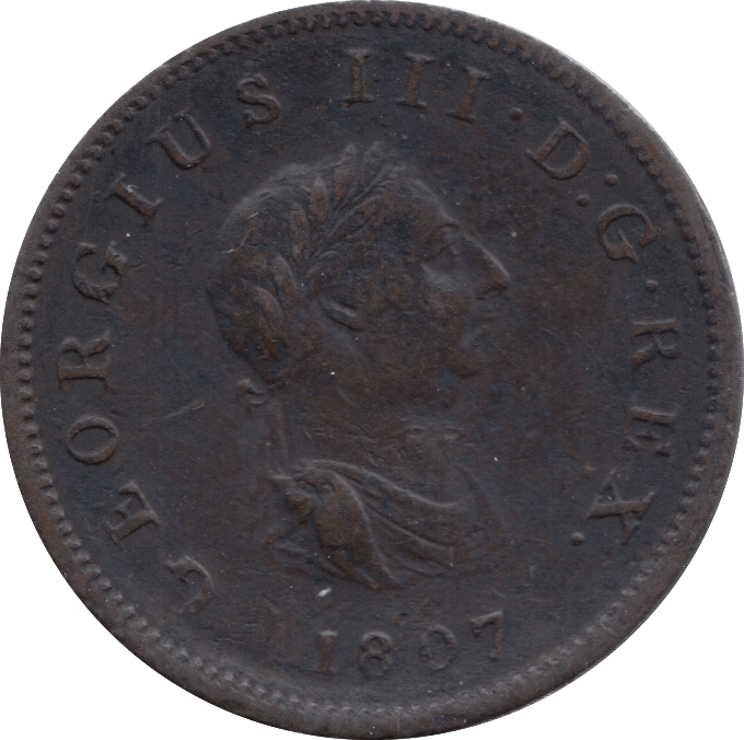 1807 HALFPENNY ( FINE )