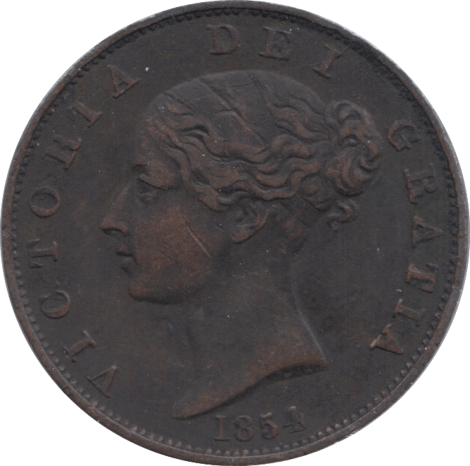 1854 HALFPENNY ( VF ) 1 - Halfpenny - Cambridgeshire Coins