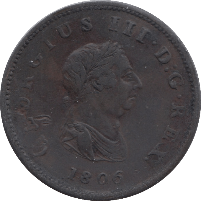 1806 HALFPENNY ( VF ) 1