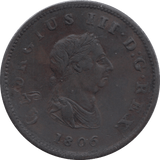 1806 HALFPENNY ( VF ) 1