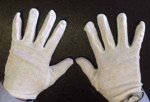 Quality coin jewellery bank notes gloves white one size - Coin Holders - Cambridgeshire Coins