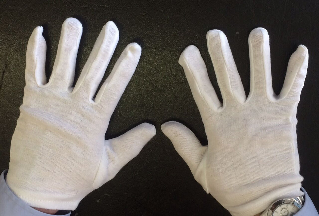 Quality coin jewellery bank notes gloves white one size - Coin Holders - Cambridgeshire Coins