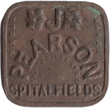 SPITALFIELDS J. PEARSON SIXPENCE TOKEN - OTHER TOKENS - Cambridgeshire Coins