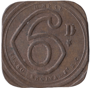 SPITALFIELDS J. PEARSON SIXPENCE TOKEN - OTHER TOKENS - Cambridgeshire Coins