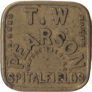 SPITALFIELDS T.W PEARSON ONE SHILLING TOKEN - OTHER TOKENS - Cambridgeshire Coins