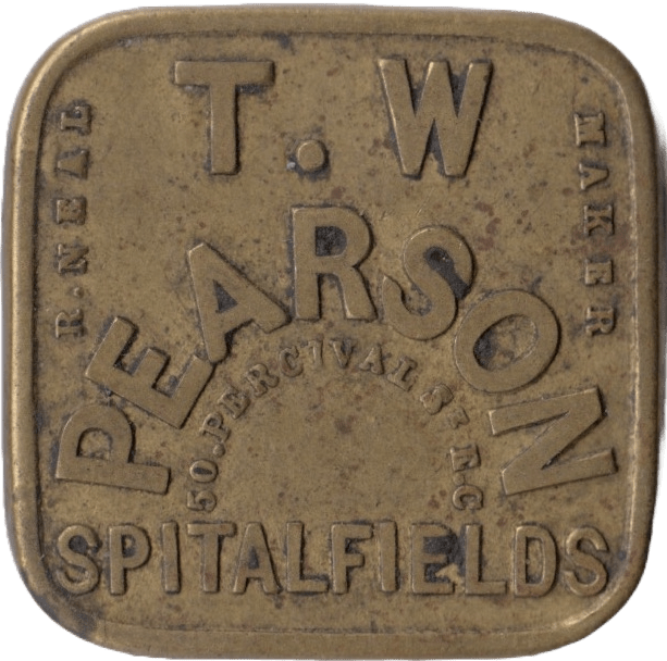 SPITALFIELDS T.W PEARSON ONE SHILLING TOKEN - OTHER TOKENS - Cambridgeshire Coins